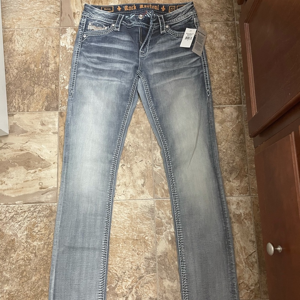 Rock Revival Nancy Easy Straight Jeans - 27/33 NWT